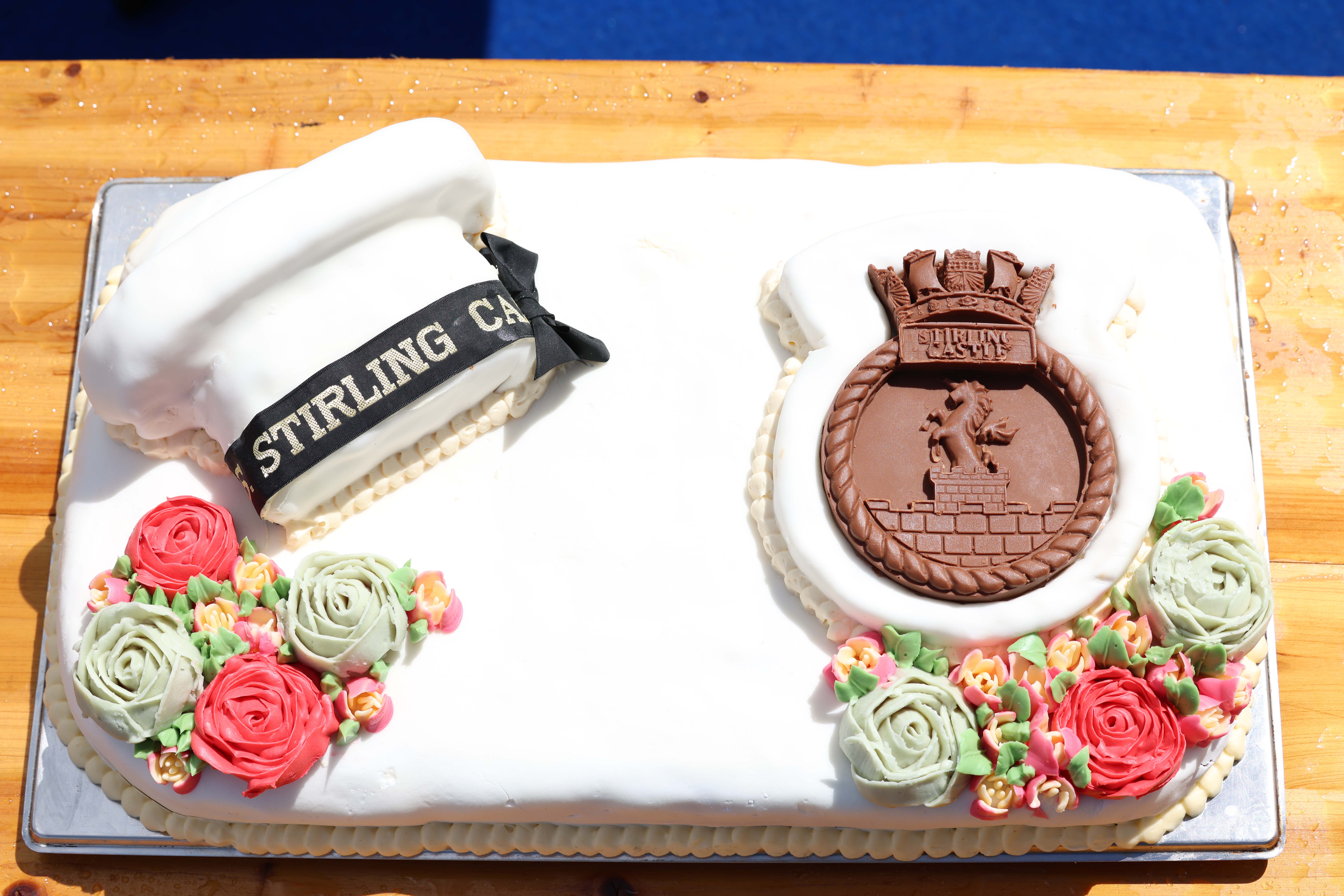 Commissioning cake for HMS Stirling Castle