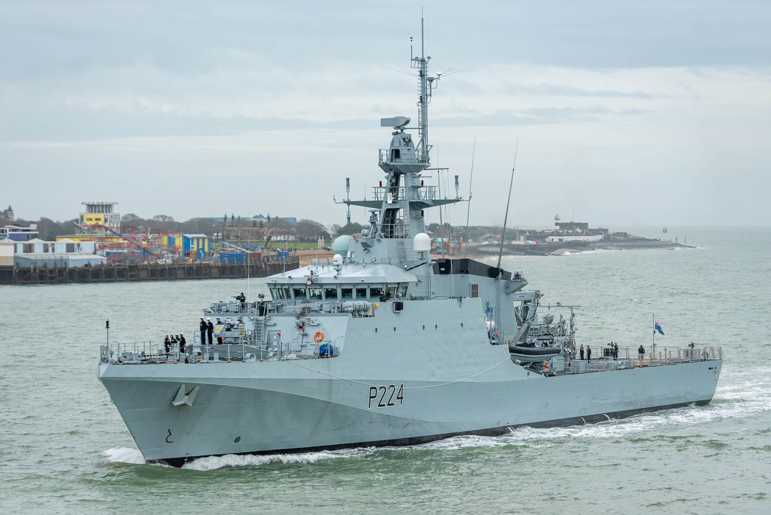 HMS Trent first entry into Portsmouth