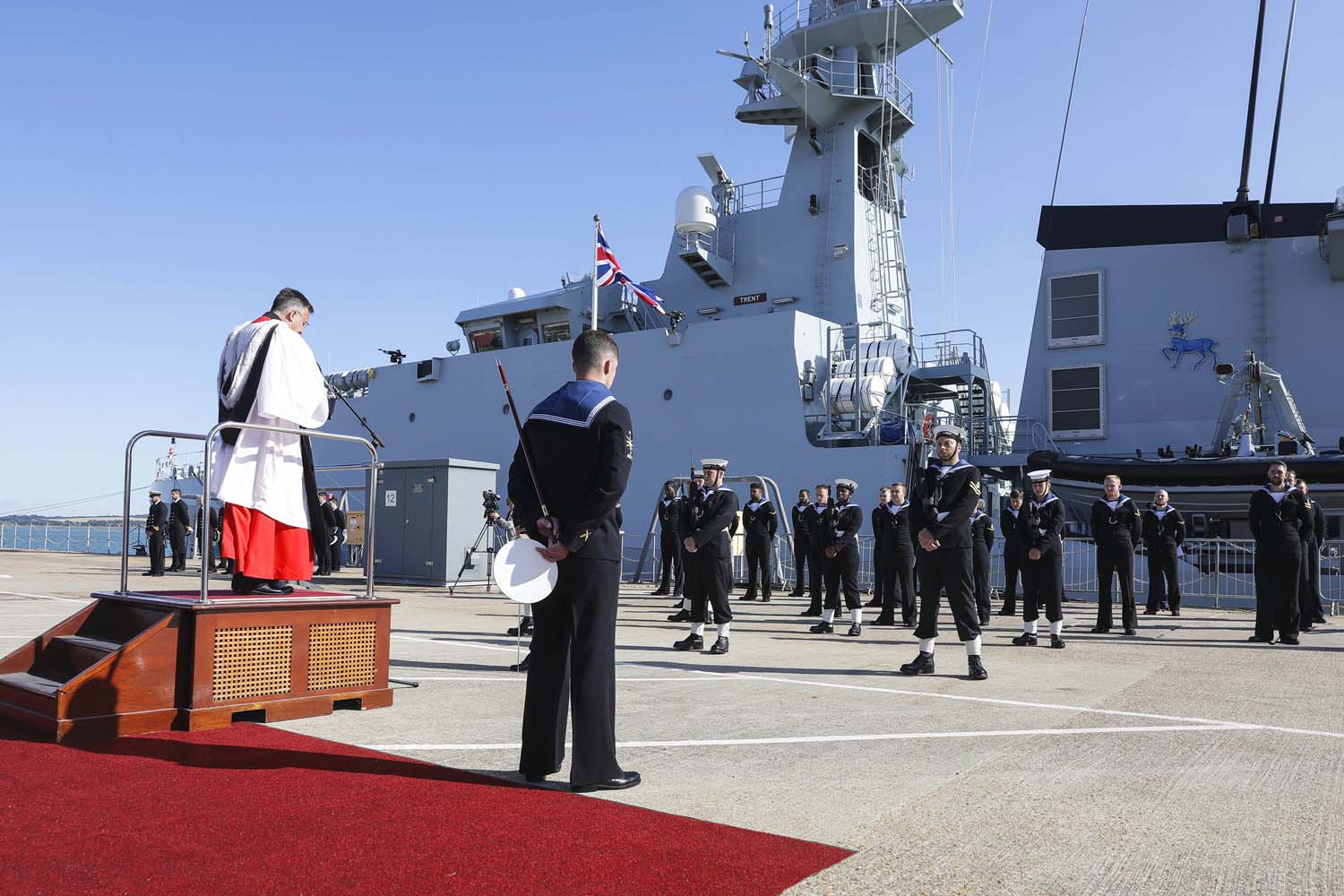 HMS Trent departs on her first deployment