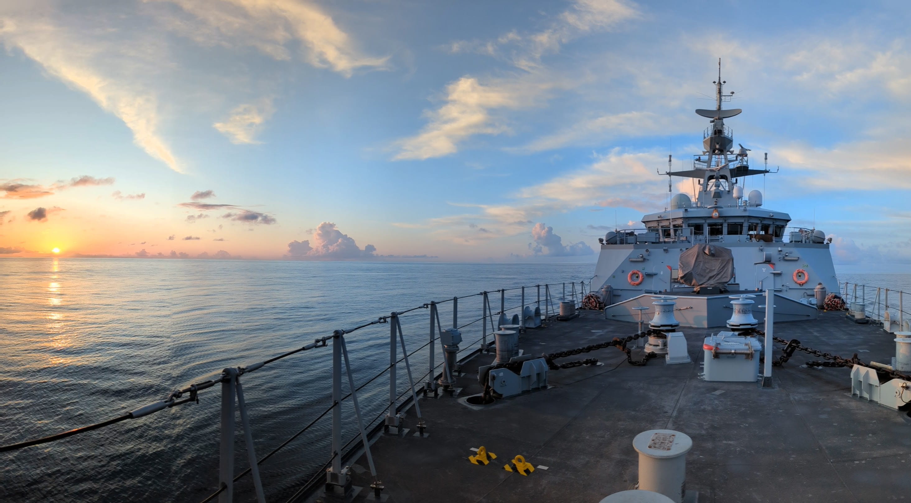 HMS Trent off the coast of Portugal
