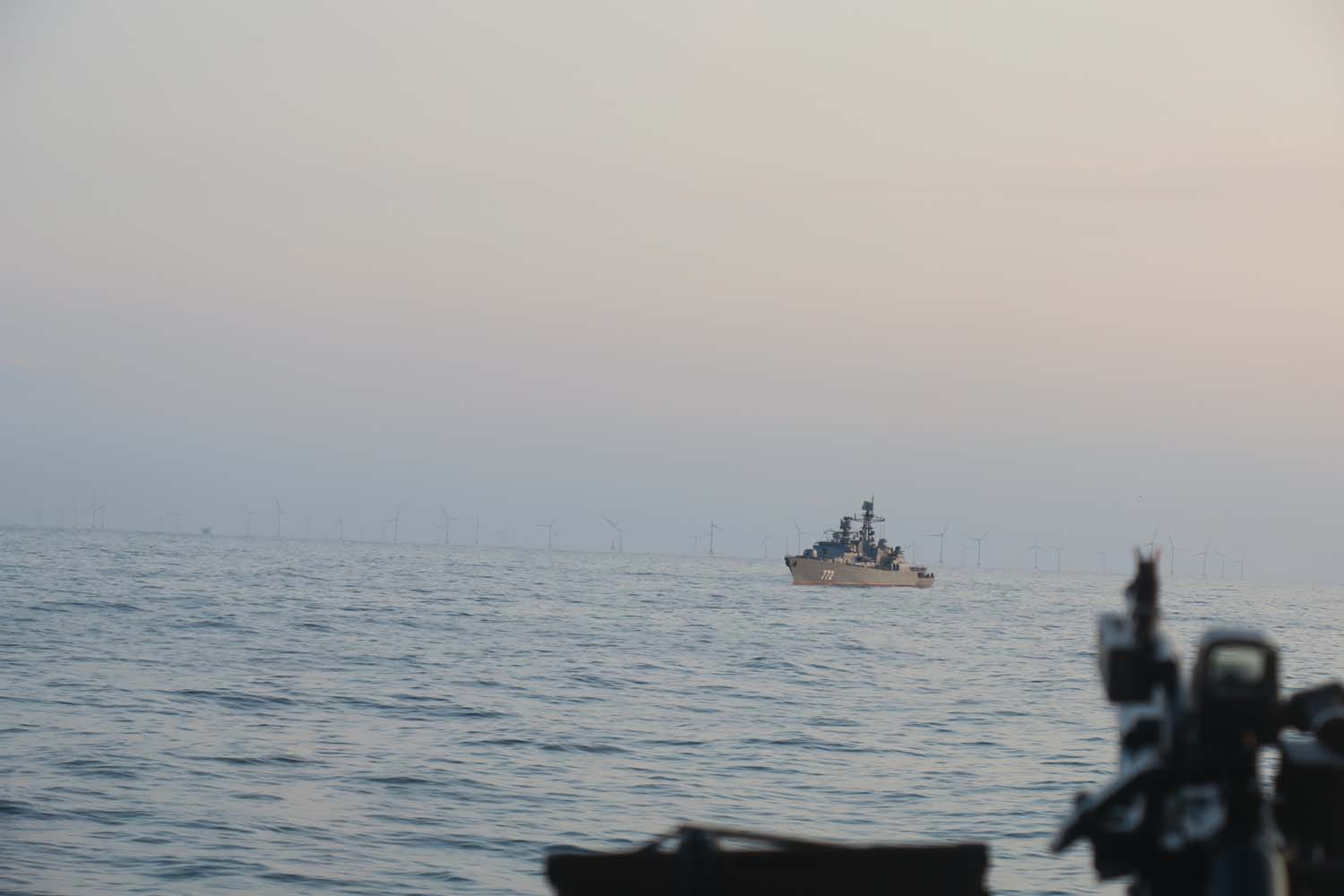 HMS Severn tracks RFA Neustrashimy in UK waters