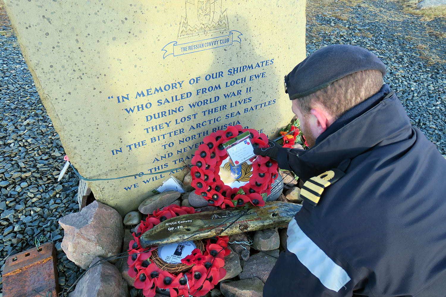 Arctic-bound HMS Westminster remembers WW2 Russian convoy heroes