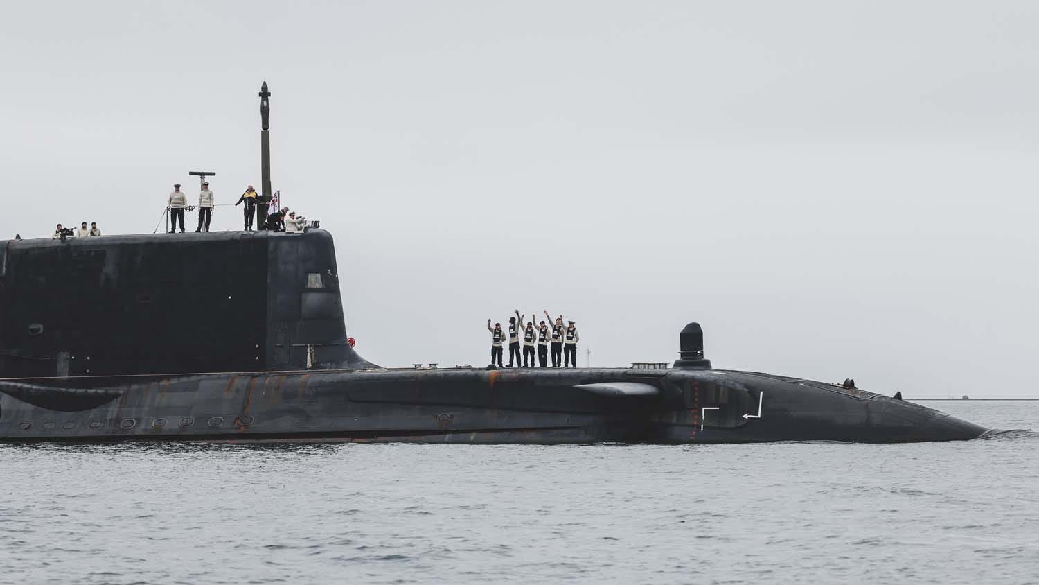 HMS Astute arrives in Plymouth for refit