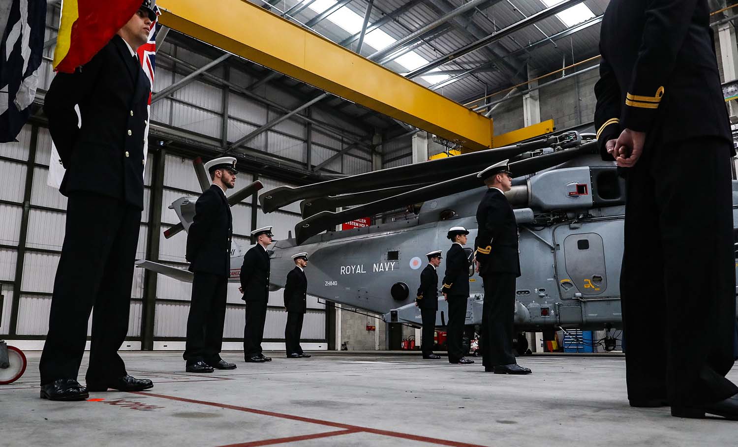 Two helicopter pilots, two observers and four aircrewmen were officially given their ‘wings’ at a parade at RNAS Culdrose. Picture: LPhot Alex Ceolin