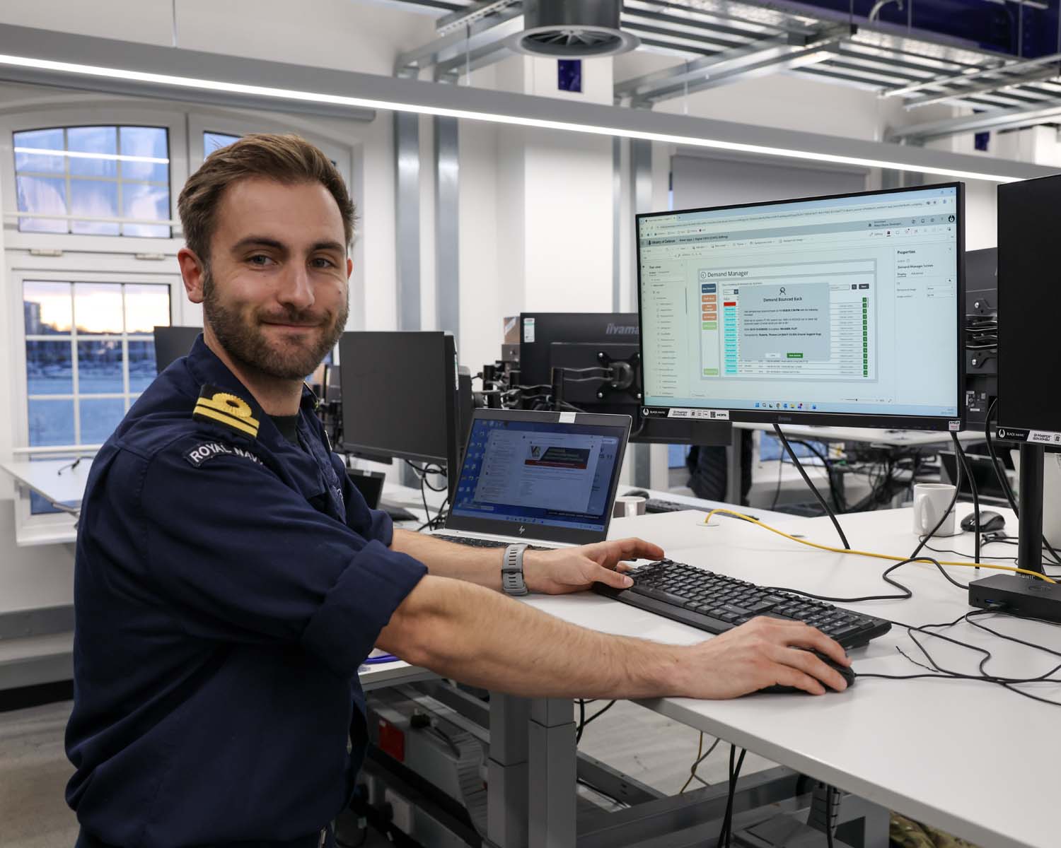 Lt Simon Marr has created an app to making bookings easier. Picture: LPhot Jennifer Cox