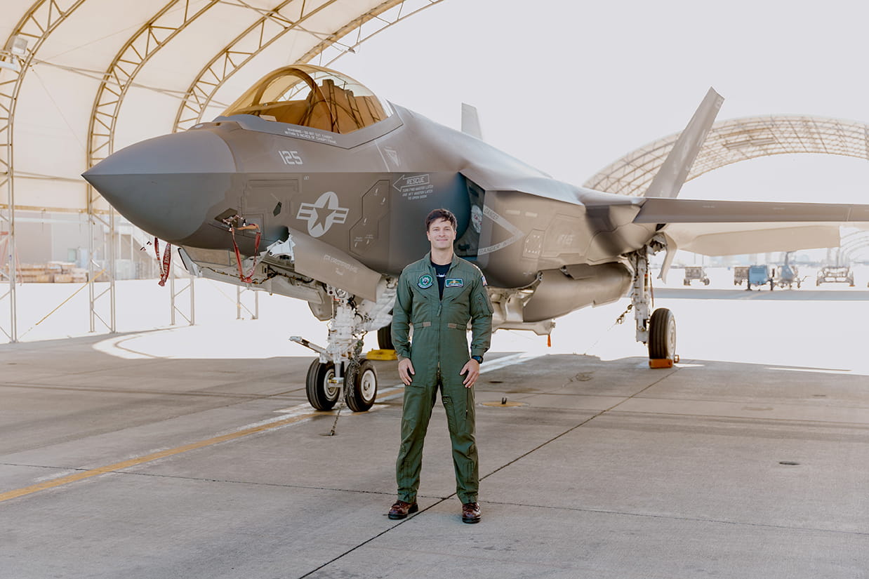 Lt Woods with a VFA-125 F-35C