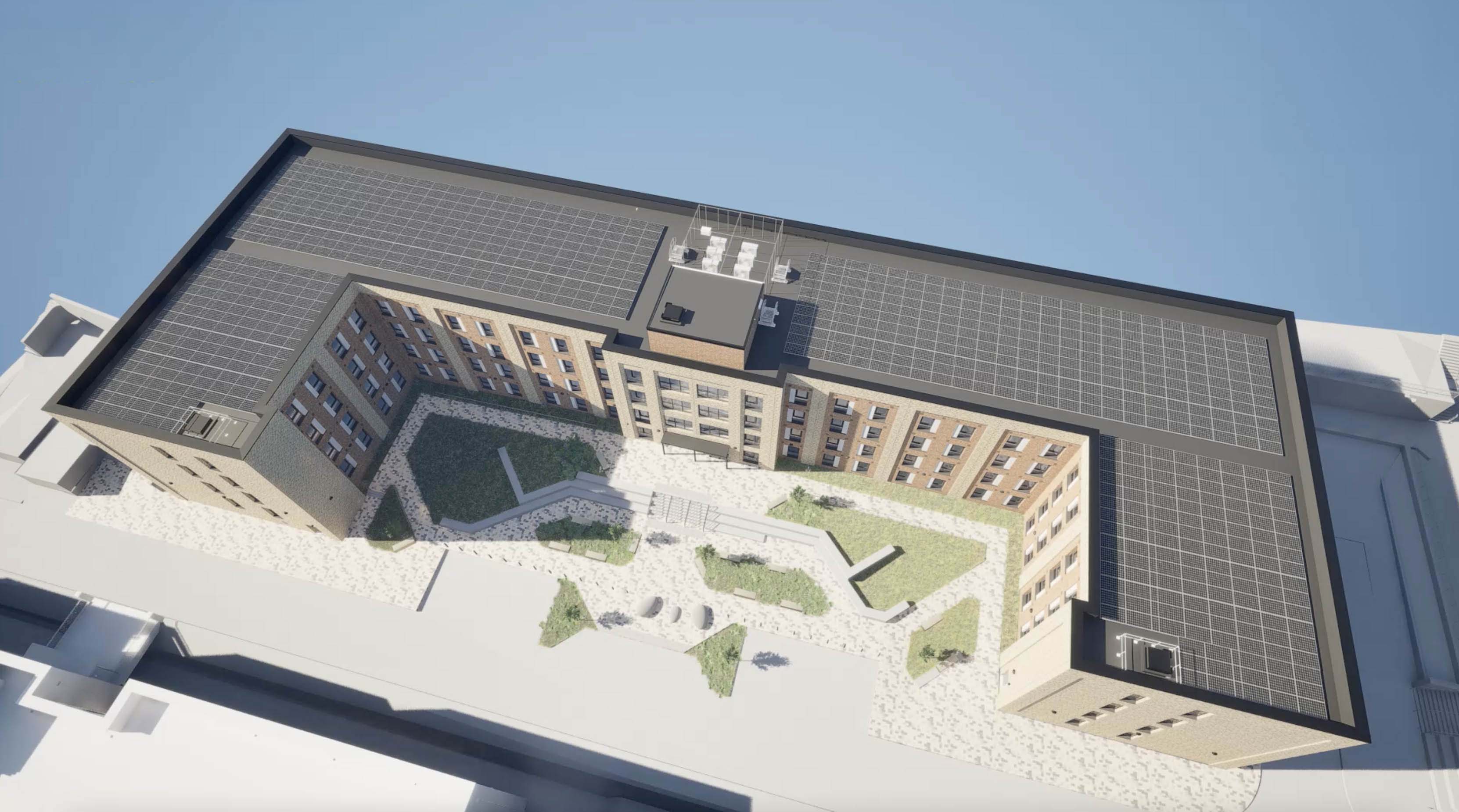 Accommodation block, CGI