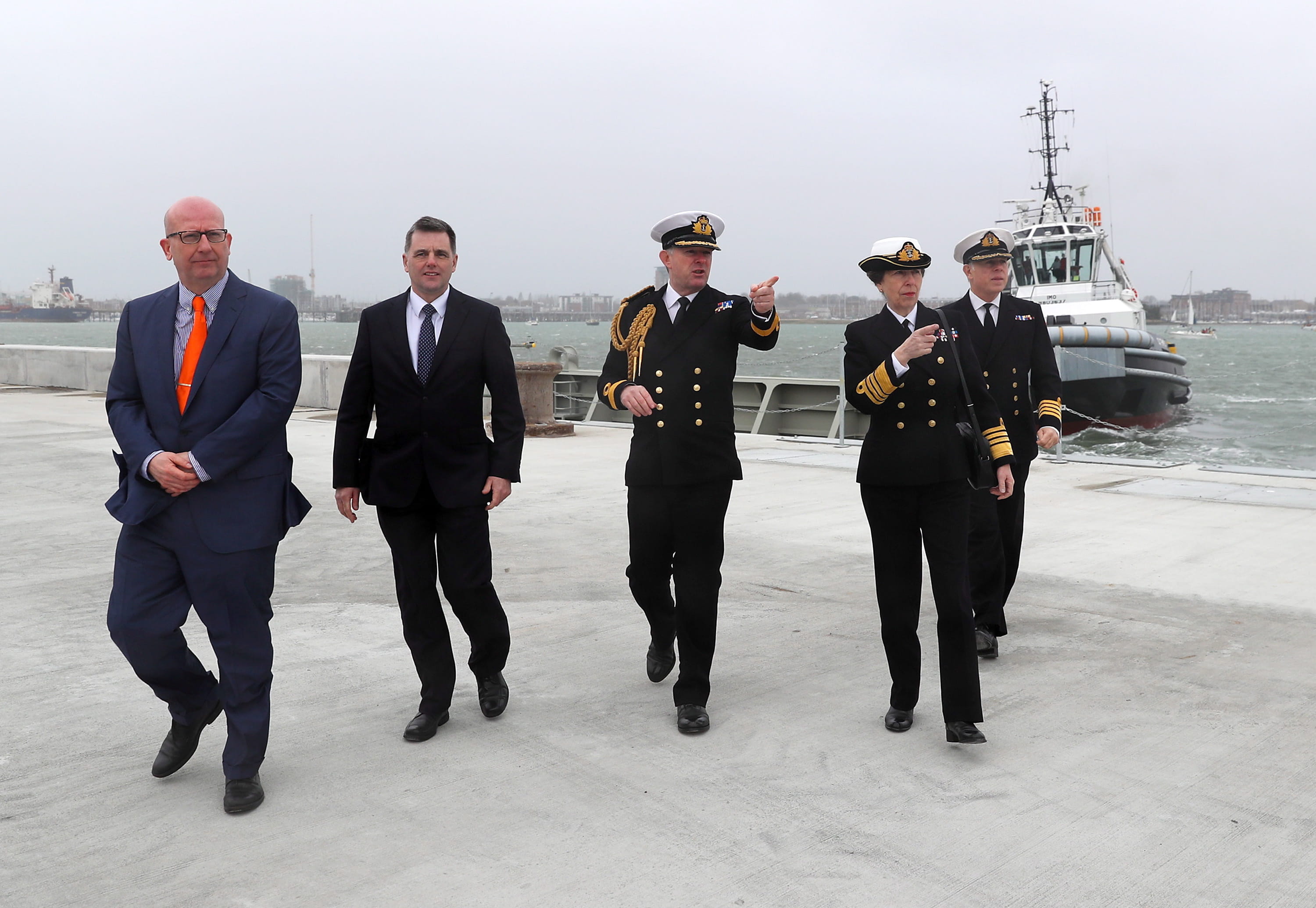 Her Royal Highness The Princess Royal has today officially named the jetty which will house the Royal Navy’s giant new aircraft carriers in Portsmouth.