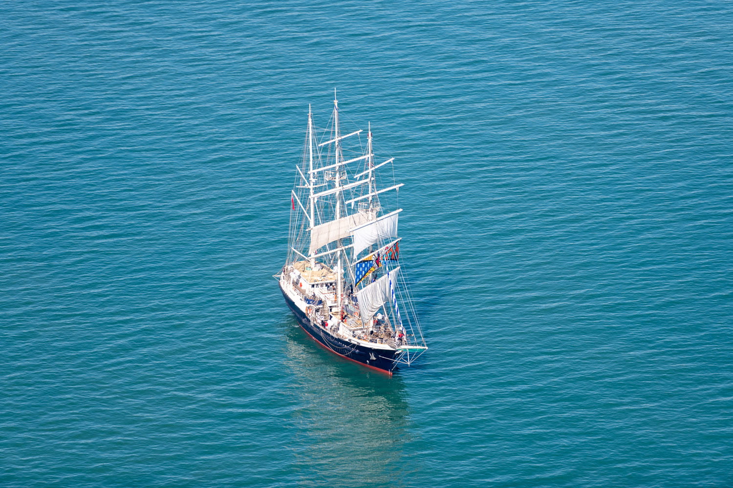 Tenacious off Portsmouth on a calm March day