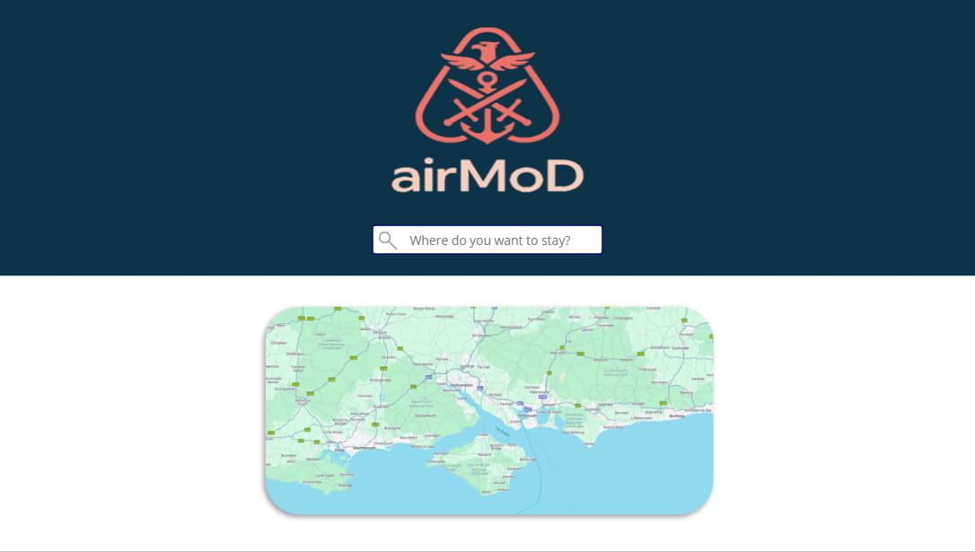 The AirMOD home screen as designed by the Hackathon team