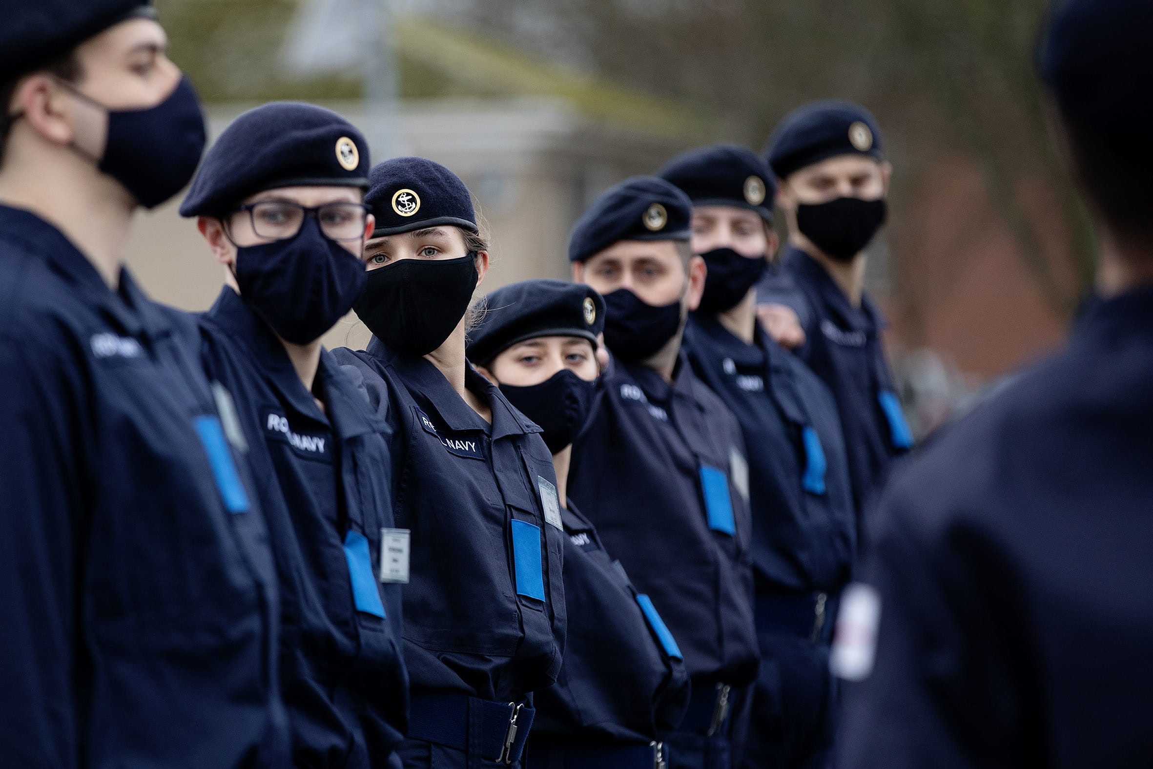 Recruits undergo Drill Practice on the parade ground