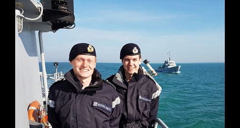 Training at sea for BRNC Young Officers