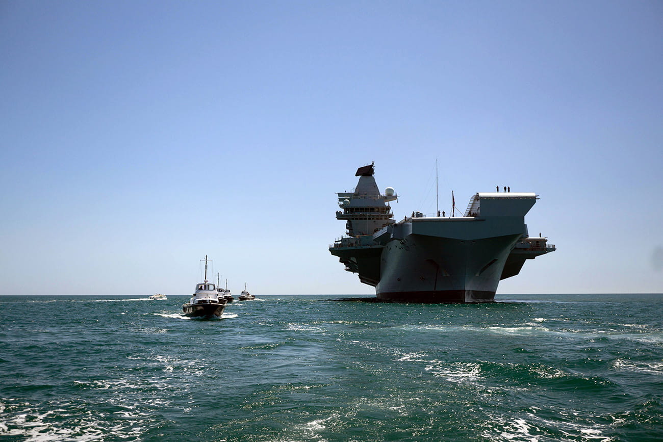 HMS Queen Elizabeth off Dartmouth