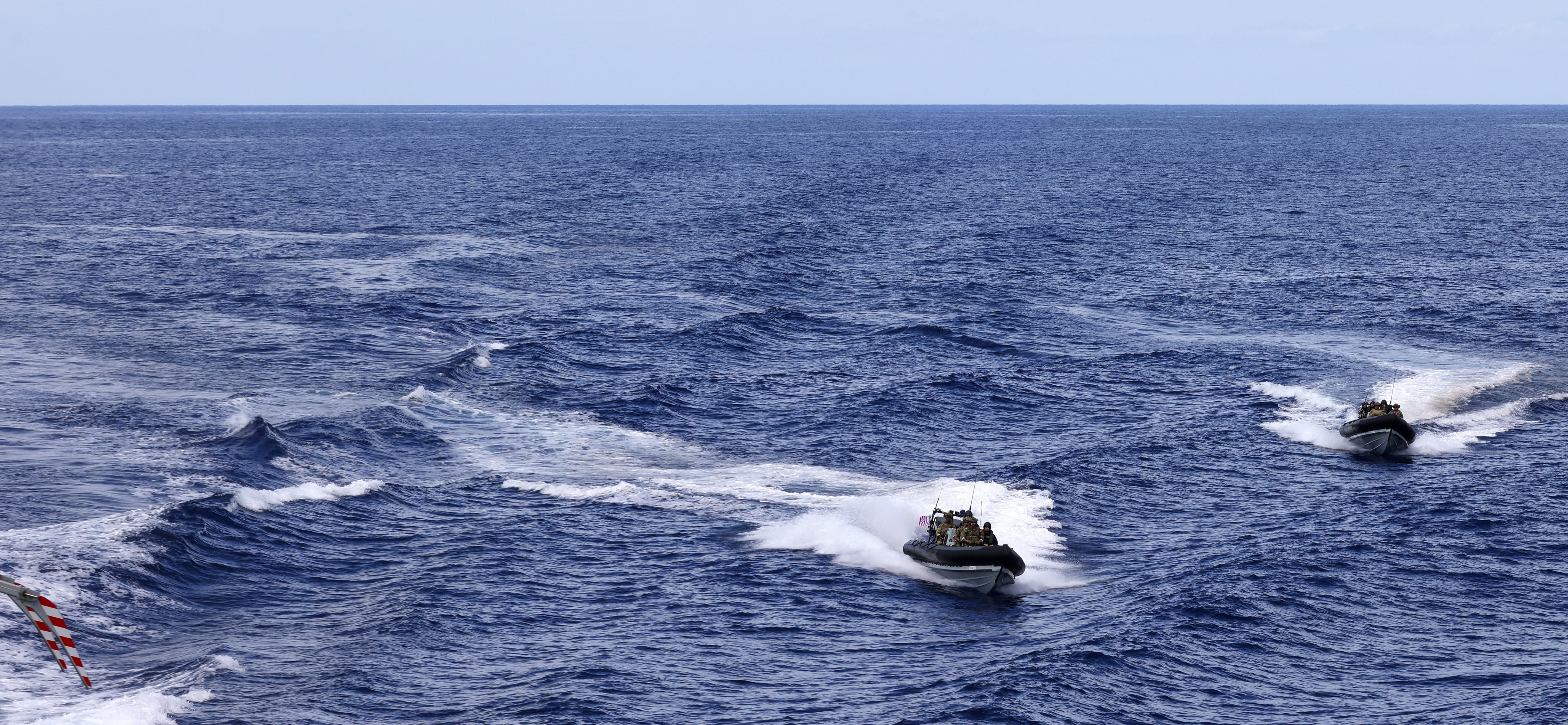 Port and Starboard Seaboats during the exercise.
